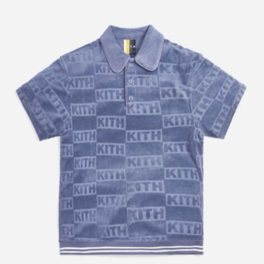 Kith Men Patterned Blue Polo & Short Set